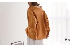 kinudian パジャマシルクシャツ　オレンジ　フリーサイズ　【宮眞】　シルク シャツ シルクシャツ パジャマ パジャマシャツ 男女兼用 絹 新生活 贈り物 敬老の日 母の日 父の日 記念日 ギフト プレゼント　MI00005