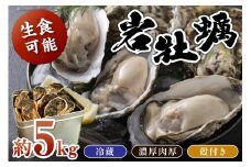 【先行予約】京都・京丹後産　鮮度抜群！濃厚肉厚岩牡蠣（生食用）約5kg（約10個）（殻付き・かんかん入り・冷蔵・ナイフ付き）　魚介 国産 肉厚 生食用 養殖牡蠣 殻付き 岩牡蠣 岩ガキ 海鮮 海のミルク 冷蔵 大粒 カキ かき 牡蛎 バーベキュー　AH00018