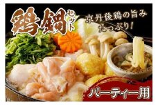 京都・京丹後の若鶏と九条ネギの鶏鍋セット（パーティー用セット）　国産 とり肉 若鶏 鶏もも つみれ 鶏鍋 九条ネギ ふるさと 納税 鍋セット ふるさと納税 鶏肉　KI00013