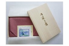 正絹縮緬友禅風呂敷　鮫小紋　薄蘇枋色（表）/ 深川鼠（裏）　和装小物 着物小物 ふるさと納税 風呂敷 ふるさと納税 ふろしき　YT00043