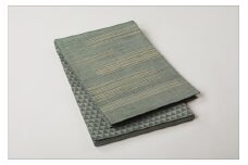 丹後の藤布　京袋帯「古代藤糸段文」　濃い青　 丹後帯 袋帯 絹織物 意匠 工芸品 ふるさと納税 帯　FY00078