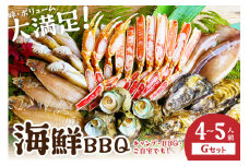 大好評！京丹後・海鮮BBQ　Gセット　大盛り生ズワイガニ　6種23品（4～5人前）　魚介類 さざえ 蠑螺 カキ かき いか イカ カレイ カニ 蟹 ズワイガニ ハタハタ バーベキュー キャンプ アウトドア 個包装 冷凍 送料無料 BBQ たっぷり大満足セット ファミリー　YK00372