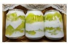 【先行予約】京都・京丹後産メロンの缶シーリングケーキ　3本セット　＜ケーキ 冷蔵、メロンケーキ＞（2024年7月中旬〜発送）　CB00002
