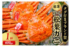 【先行予約】【厳選！タグ付きブランド蟹】茹で松葉かに（600g級×1杯）（2026年1月～発送）　YK00229