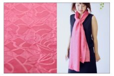 フィルタンゴ ストール【洗える丹後ちりめんのシルク】バラ格子柄　ローズピンク ギフトにもおすすめ。シルクストール レディース マフラー シルク レディースファッション 女性 40代 50代 60代 プレゼント 秋物 冬物 春物　FI00036