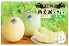 贈答用・桐箱入り最上級メロン／【先行予約】 年間生産量200玉の最上級メロン「新芳露-幻-」（2025年7月下旬～発送）　DE00127