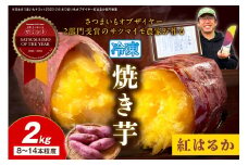 【先行予約】日本一！さつまいもオブザイヤー2部門受賞のサツマイモ農家が作る「紅はるか」の冷凍焼き芋2kg（8～14本程度）（2026年2月中旬～発送）　TF00050