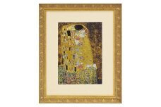 西陣織額「接吻」クリムト　丹後ちりめんのまち【京都・京丹後】工芸品・絵画・アート・西陣織・織物・芸術品・アートパネル・伝統工芸・インテリア 雑貨　NB00018