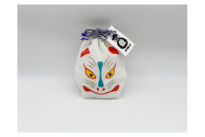 丹後ちりめん 祭巾着（きつね） サイズ：約17cm×13cm　DZ00027-03