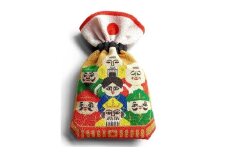 丹後ちりめん 祭巾着 しちふくじん サイズ：約22cm×13cm　DZ00028-02