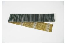 ＜丹後の藤布　遊絲舎＞角帯　藤霞文（緑）*リバーシブル幅約10.2cm×長さ約420cm　FY00102
