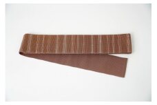 ＜丹後の藤布　遊絲舎＞角帯　藤糸あそび（茶）幅約10.2cm×長さ約420cm　FY00103