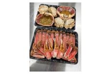 焼き蟹セット（本ズワイガニ900g～1kg×2杯分／蟹味噌付き・カニだし付き）　NJ00012