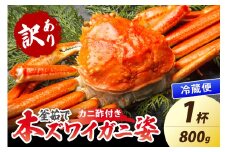 【大好評！カニ酢付き】訳あり！釜茹で！特大本ずわいがに姿 800g×1杯　YK00487