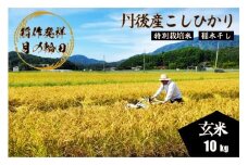 2025年産 京丹後産稲作発祥の地コシヒカリ特別栽培米 月の輪田米 玄米10kg（天日干し）　WK00003