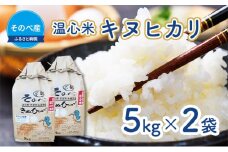 [№5334-0026]米 キヌヒカリ 5kg ×2袋 そのべ産 温心米 2024年度産 お米 10kg 単一原料米 きぬひかり 丹波 精米 白米 こめ コメ 京都 