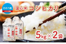[№5334-0027]米 コシヒカリ 5kg ×2袋 そのべ産 温心米 2024年度産 お米 10kg 単一原料米 こしひかり 丹波 精米 白米 こめ コメ 京都 