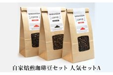 [№5334-0055]コーヒー豆 自家焙煎 珈琲豆 セット 人気セットA コーヒー 珈琲 ドリップコーヒー ドリップ コーヒードリップ アラビカ種 ブレンド マンデリン レギュラーコーヒー 飲料 飲み物 ドリンク ホット 詰め合わせ 京都 
