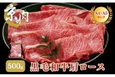 [№5334-0147]牛肉 京の肉 すき焼き しゃぶしゃぶ 肩ロース 500g A5 A4 京都産 黒毛和牛 霜降り 和牛 真空パック すき焼肉 すき焼き肉 すきやき しゃぶしゃぶ肉 お肉 牛 肉 国産 丹波産 ブランド 冷凍 京都 京都産黒毛和牛 