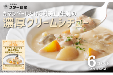 [№5334-0501]カマンベールとけこむ美山牛乳の濃厚クリームシチュー 6食セット　スープ レトルト シチュー 京都府 美山