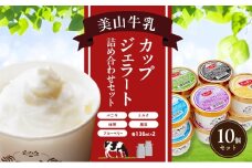 [№5334-0669]美山牛乳 カップジェラート 10個 詰め合わせセット | デザート お菓子 スイーツ 冷凍 ギフト 南丹市