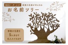 ＜オーダーメイドインテリア＞家族の名前が木になる（5人分）木のインテリア 木のオブジェ 名前入りツリー お祝い 新築祝い 出産祝い 世界にひとつ 【003-09】