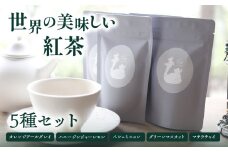 京都の紅茶専門店より世界の美味しい紅茶５種セット  紅茶 紅茶専門店 紅茶詰め合わせ 紅茶セット ティータイム ティーバッグ【010-03】