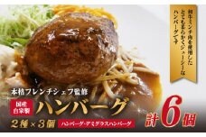 本格フレンチシェフ監修　国産自家製ハンバーグ　２種×３個 ハンバーグ デミグラスハンバーグ 自家製ハンバーグ ジューシー ボリューム ビストロヨシムラ【062-05】