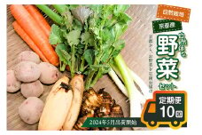 ＜京都産野菜定期便10回＞自然体な野菜セット～2024年5月出荷開始～【086-02-T01】