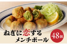 ねぎに恋するメンチボール 48個入り 京野菜 時短 簡単 おかず 九条ネギ 揚げ物 ねぎ 山城のねぎ 冷凍 保存 送料無料 京都府 木津川市 【001-09】