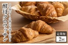 【全2回定期便】よつ葉バターの香り♪酵母クロワッサン１０個「Boulangerie Faveur」定期便 2回 クロワッサン くろわっさん 酵母クロワッサン バターの香り よつ葉バター 自家製酵母 香り 朝食 【065-06-T01】