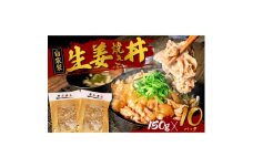 自家製 生姜焼き丼の具 150g×10食分【1491475】
