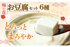 梅の花 お豆腐食べ比べセット6種  湯葉 湯葉豆腐 木綿豆腐 絹ごし豆腐 豆乳 湯豆腐 とうふ ゆば 厚揚げ豆腐 豆乳飲料 湯葉 豆乳 しだれゆば 湯葉丼 大豆 健康 鍋 井手町 京都【049】
