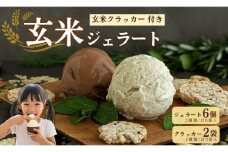 玄米 ジェラート 6個 ＆ 玄米 ぽんクラッカー 2袋 セット アイス グルテンフリー 宇治茶 抹茶 いちご クランベリー すだち 山椒 ほうじ茶 京都 菓子 玄米 おやつ ビーガン ヴィーガン ココナッツミルク アイスクリーム デザート お菓子 おかし 夏【174】