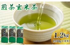 宇治茶 玄米煎茶 1.2kg(400g×3本) 緑茶 煎茶 玄米 玄米茶 宇治 お茶 日本茶 国産 飲料 高級 京都府 京都 井手町 贈答