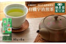播磨園　有機宇治煎茶(80g×6本入) 〈有機 オーガニック 茶葉 お茶 茶 煎茶 緑茶 宇治煎茶 飲料〉  n0139 