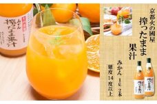 糖度14度以上 京都[火の國屋]搾ったまま果汁（みかん2本）〈無添加 生搾り 高濃度 果実 みかん ミカン ジュース 果汁 飲料 果物〉  n0159c