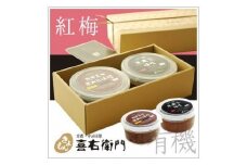 京都・喜右衛門「有機味噌ギフト紅梅(こうばい)」ツウ好みの味噌500g×2種〈味噌 みそ オーガニック 無添加 天然醸造 発酵食品 ギフト 贈り物 贈答〉  n01159改
