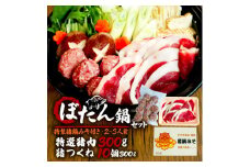 ぼたん鍋セット (特選猪肉300g+つくね10個+特製猪鍋みそ付き)【1564183】