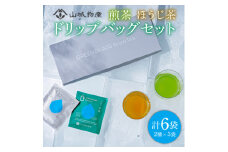 グリーングラスブリューティー ドリップバッグ ギフトセット(煎茶3袋+ほうじ茶3袋)【1585806】