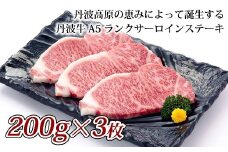  丹波牛 A5ランク サーロインステーキ 600g（200g×3枚） 【 国産牛ステーキ 和牛ステーキ 牛肉 丹波牛 ステーキ サーロインステーキ A5ランク 赤身 赤身肉 京都  いづつ屋  】　[050IZ001]