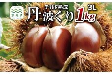 チルド熟成 丹波くり 3L 1kg（ 京都 京丹波町産 丹波栗 熟成 生栗 ）※北海道・沖縄・その他離島は配送不可 [013TNX001L]