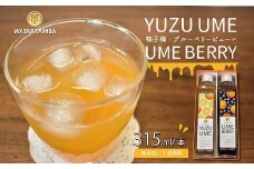 YUZUUME（柚子梅）・UMEBERRY（梅ベリー） 丹波・梅ピューレ 京都 丹波 完熟梅 無添加 5倍希釈 315ml　[014WT002]