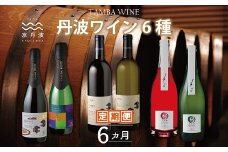 【定期便】丹波ワイン 6種 6カ月 定期便  【 丹波ワイン 国産ぶどう使用 国産ワイン 京都 丹波 自社農園 白ワイン 赤ワイン ロゼ スパークリングワイン ワイン 】 ※北海道・東北・沖縄は配送不可 [126SJ001R]
