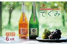 【定期便】スパークリング「てぐみ」 6カ月 定期便 【 丹波ワイン 国産ぶどう使用 国産ワイン 酸化防止剤無添加 白ワイン ロゼ ワイン 】 ※北海道・東北・沖縄・その他離島は配送不可 [094SJ001R]