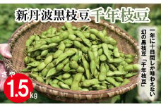 新丹波黒 枝豆 千年枝豆 1.5kg さや 【 京都 丹波 京丹波町産 期間限定 生産者限定 国産 こだわり 厳選 黒豆 枝豆 おつまみ 】 [011HY001L]