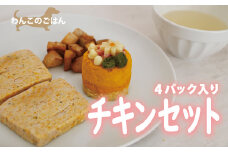 わんこのごはん（チキンセット）4パック入り 国産 無添加 ペットフード ドッグフード 愛犬 ごはん 手づくり 京都 丹波 京丹波町 ※北海道・沖縄・その他離島は配送不可 [013KYH001]