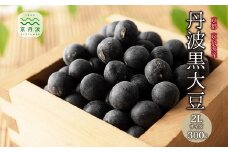 京丹波町産 丹波黒大豆 2L 300g 生産者限定 京都 丹波 生豆 令和6年度産　[009KK001]