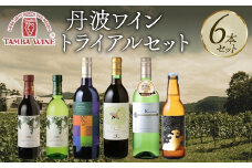 丹波ワイン トライアル 6本セット 【 国産ワイン 国内醸造 日本ワイン 国産ぶどう ワイン 発泡ワイン 赤ワイン 白ワイン セット 飲み比べ 丹波ワイン 京都 京丹波町 アルコール 】 [030SJ001]