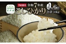 【6回定期便】 《新米先行予約》 こしひかり 和知のお米 5kg 定期便 6回 6カ月 合計30kg 京都 丹波 京丹波町産 米 コメ コシヒカリ 精米 産地直送 ※北海道・東北・沖縄・その他離島は配送不可 [084MTK001R]